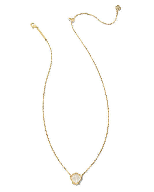 9608860075 BRYNNE SHELL SHORT PENDANT NECKLACE GOLD IVORY MOTHER OF PEARL ONE SIZE