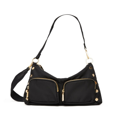 Kyle Medium Black Nylon Cargo/Gold