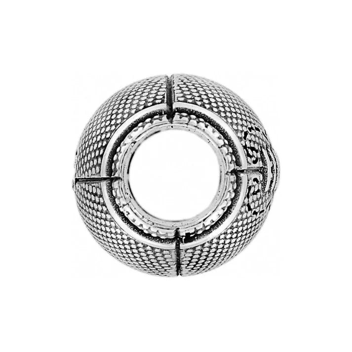 J98272 Sil/Stn Football bead