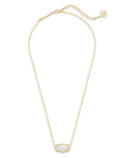 4217714170 ELISA SHORT PENDANT NECKLACE GOLD WHITE OPAL ONE SIZE