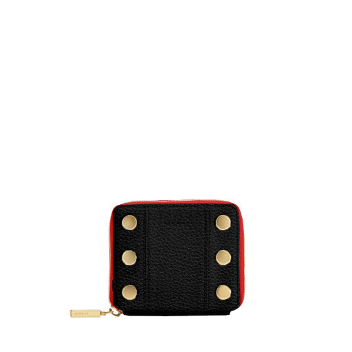 5 north black/brushed gold red zip