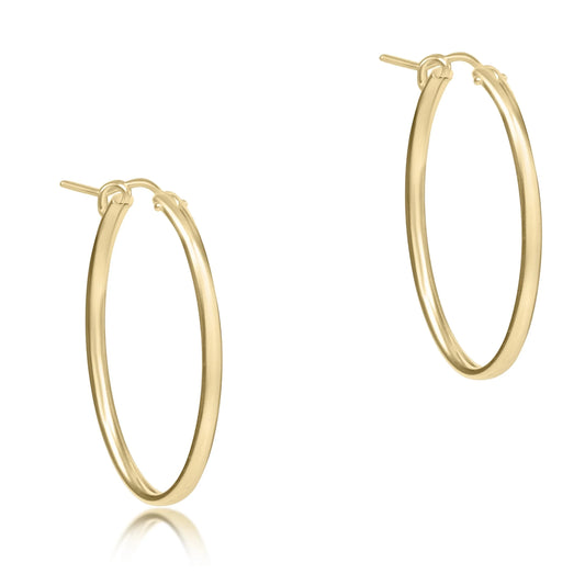 EOVG1HSMO Oval Gold 1" Hoop - Smooth