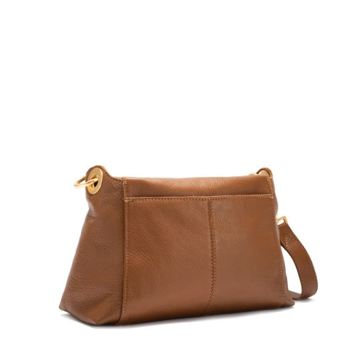 Bryant Medium Mahogany Pebble/Brushed Gold Red Zipper