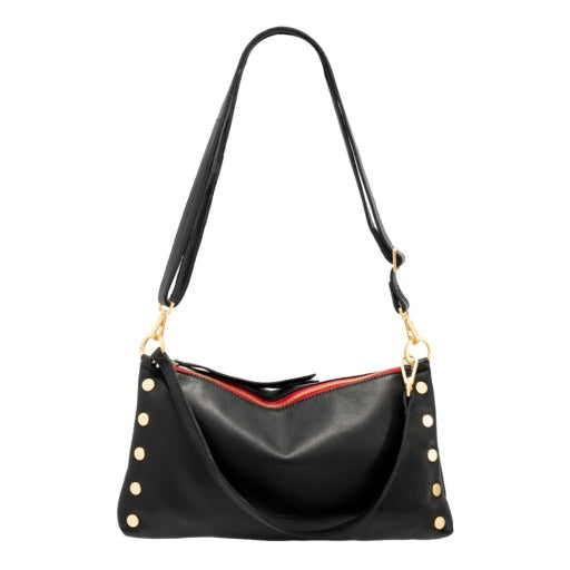 Kyle Medium Black/Brushed Gold Red Zipper
