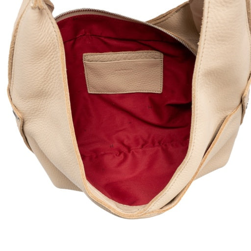 Tom Zip Medium Limestone/Silver