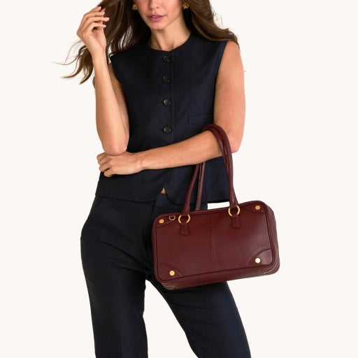 Meredith Medium Cherrywood Pebble/Brushed Gold