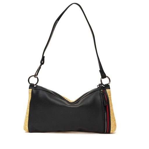 Kyle Noir Smooth Raffia/Gunmetal