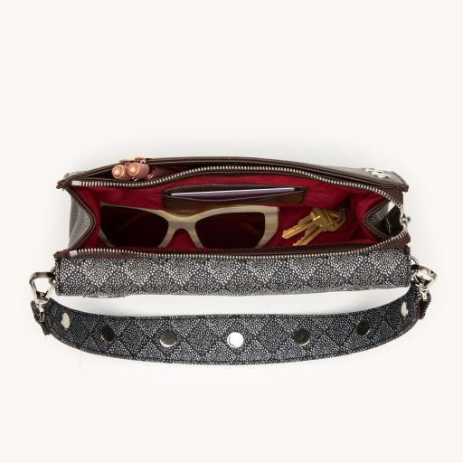 montana clutch sml diamond marquee/silver