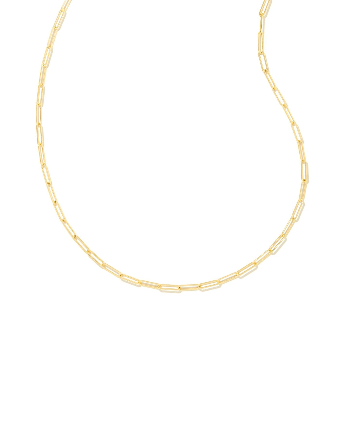 COURTNEY PAPERCLIP NECKLACE GOLD ONE SIZE