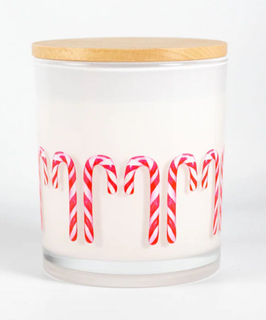Candy Cane Wrap Candle