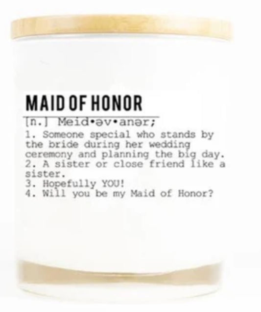 Maid of Honor Candle