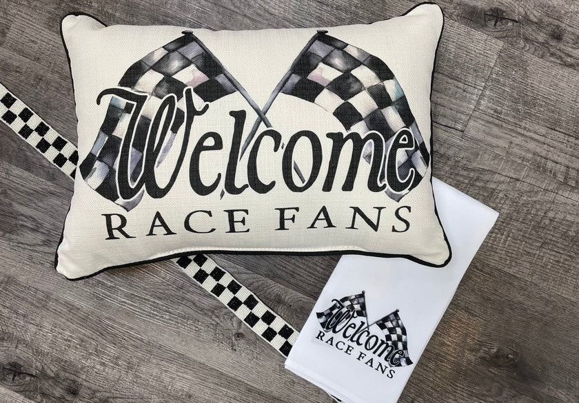 Welcome Race Fans Pillow
