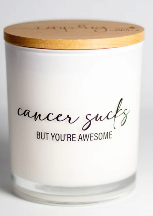 Cancer Sucks Candle