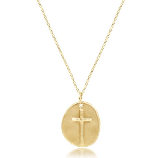 N16GINSG  16" Necklace Gold Inspire Gold Charm