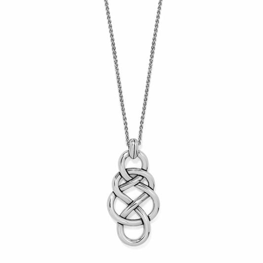 JM7728 Interlok Braid Bold Leather Necklace