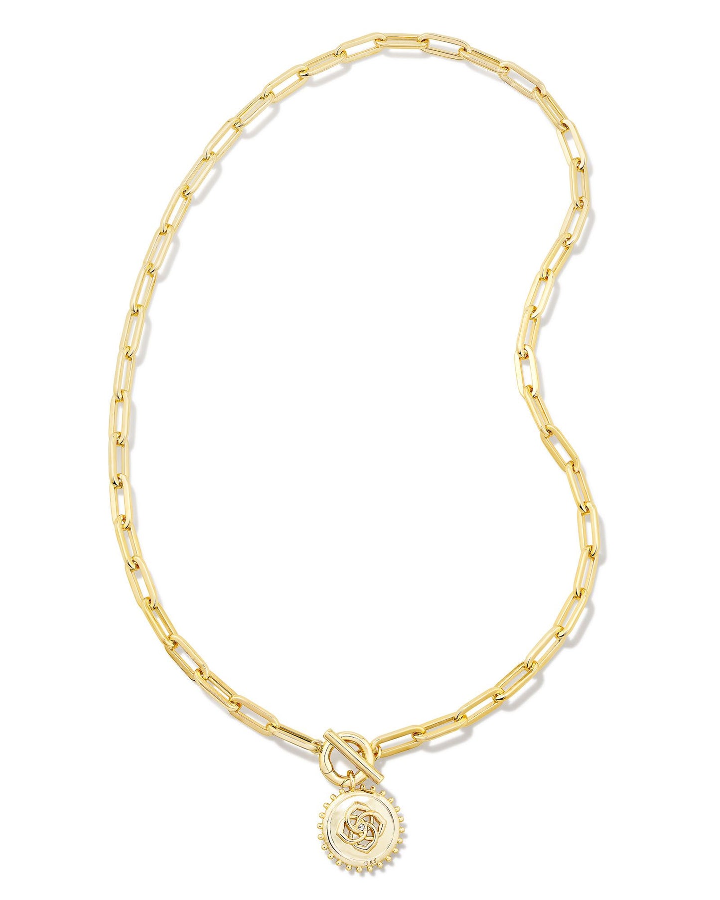 BRIELLE MEDALLION CHAIN NECKLACE GOLD ONE SIZE