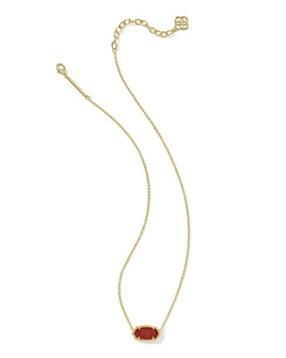 9608802375 ELISA SHORT PENDANT NECKLACE GOLD RED KYOCERA OPAL ONE SIZE