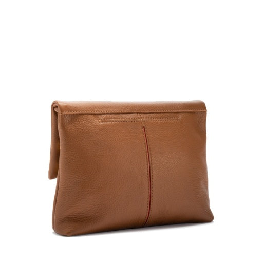 Vip Medium Mahogany Pebble/Brushed Gold Red Zipper