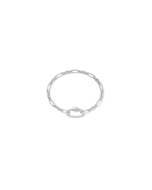 9608881050 SYLVIA METAL LINK AND CHAIN BRACELET SILVER ONE SIZE