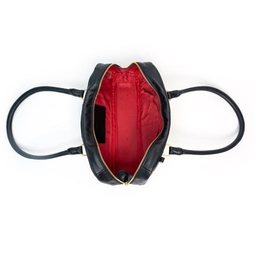 Meredith Med Black/Brushed Gold