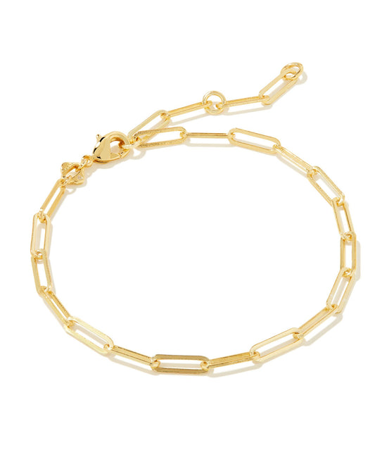 COURTNEY PAPERCLIP BRACELET GOLD ONE SIZE