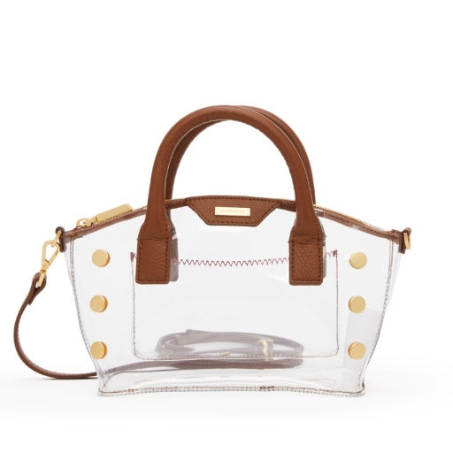 Paula Clear Mahogany Pebble/Brushed Gold