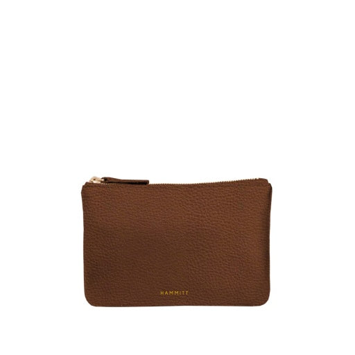PREORDER NOW!  Viva Pouch Mahogany Pebble/Brushed Gold
