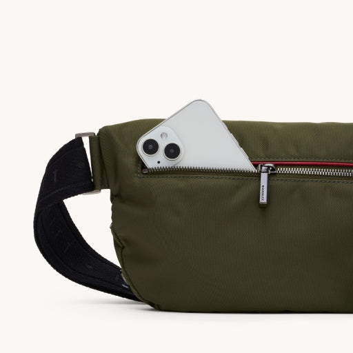 Charles Crossbody Large Jade Nylon/Gunmetal
