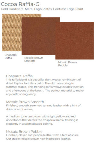 Bryant Medium Cocoa Raffia/Gold
