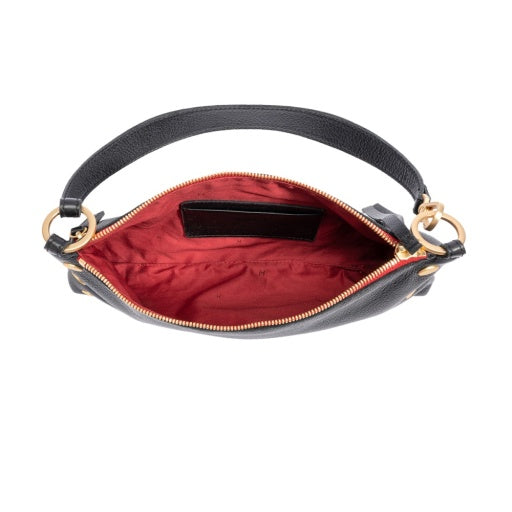 Kyle Black Brushed Gold Red Zipper