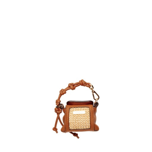 Mini B Cocoa Raffia/Gold