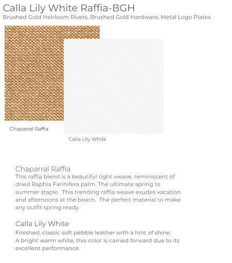 Montana Clutch Small Calla Lily White Raffia/Brushed Gold Hammered