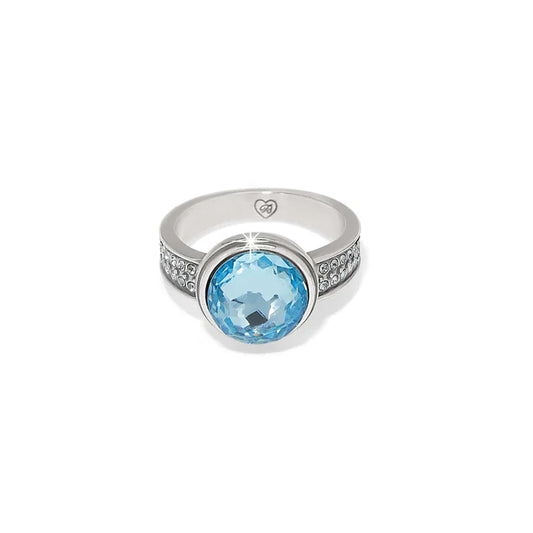J63248-9  MERIDIAN AURORA AQUA RING Size 9