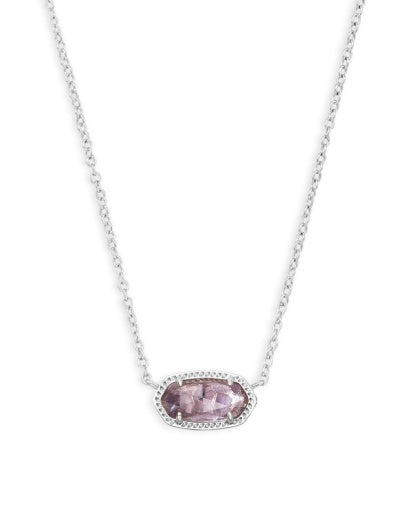 4217717617 ELISA PENDANT NECKLACE RHODIUM PURPLE AMETHYST ONE SIZE
