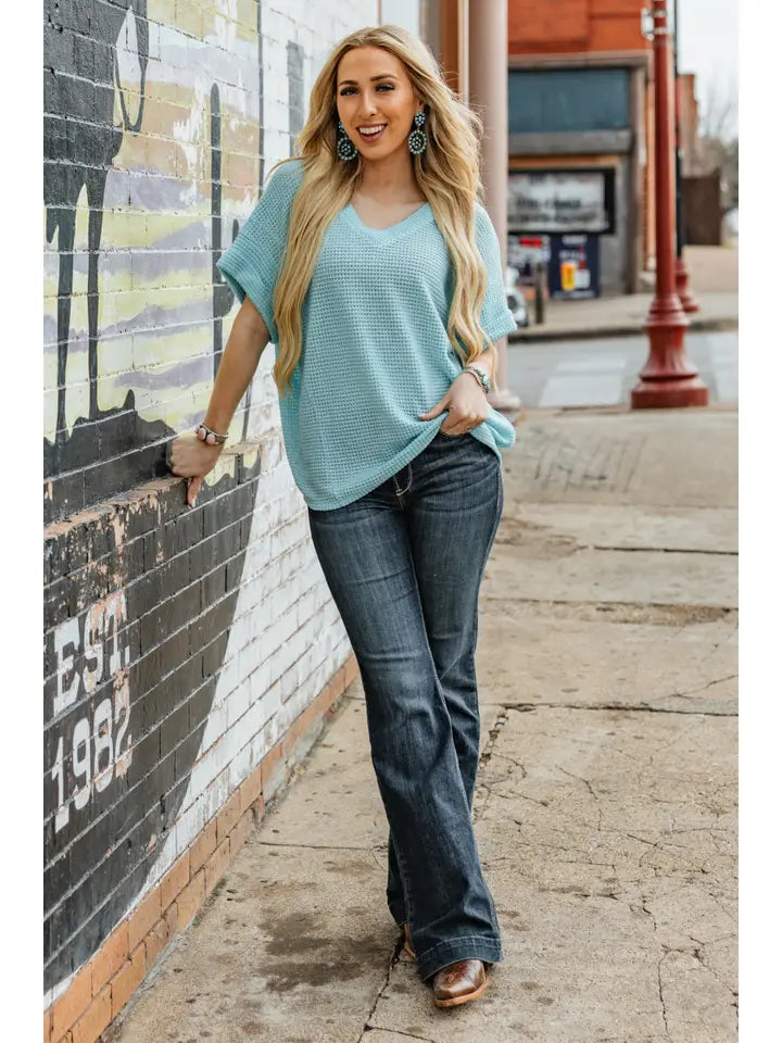 Crochet V Neckline Poncho Top