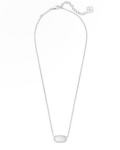 4217714172 ELISA PENDANT NECKLACE RHODIUM WHITE OPAL ONE SIZE