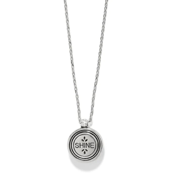 JM7613 Mosaic Round Two Tone Mini Necklace