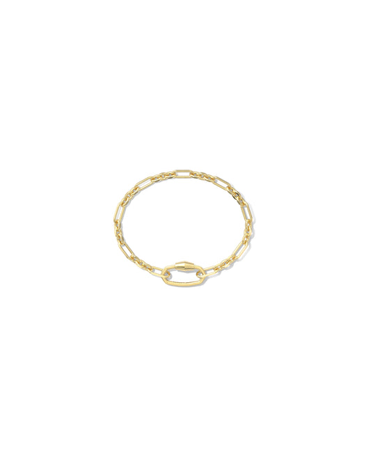 9608876834 SYLVIA METAL LINK AND CHAIN BRACELET GOLD ONE SIZE