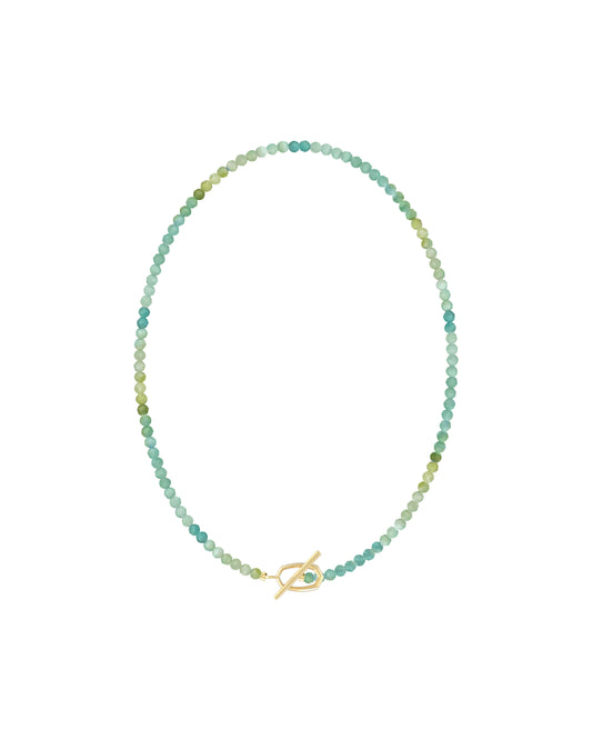 9608881590 SYLVIA STRAND NECKLACE GOLD TEAL AMAZONITE ONE SIZE