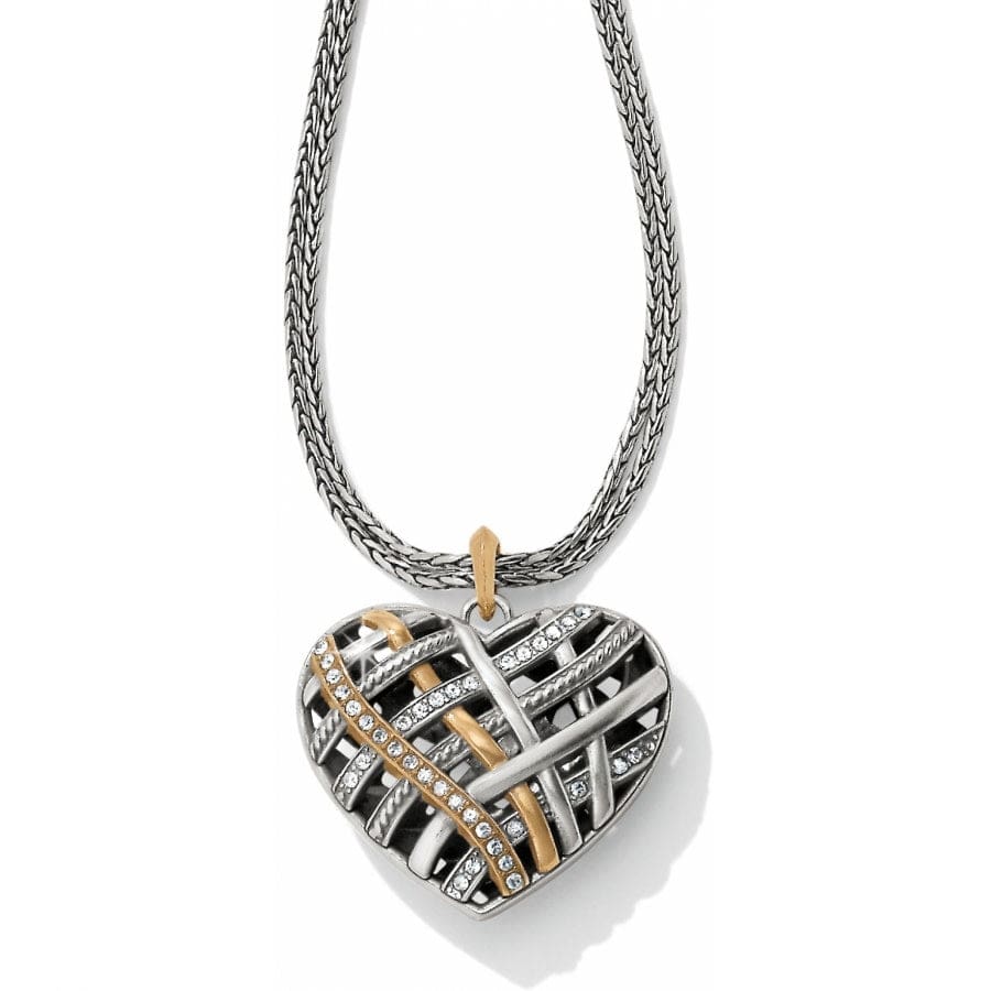 JL5903 Neptune's Rings Convertible Reversible Heart Necklace