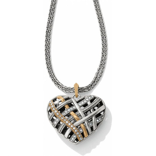 JL5903 Neptune's Rings Convertible Reversible Heart Necklace