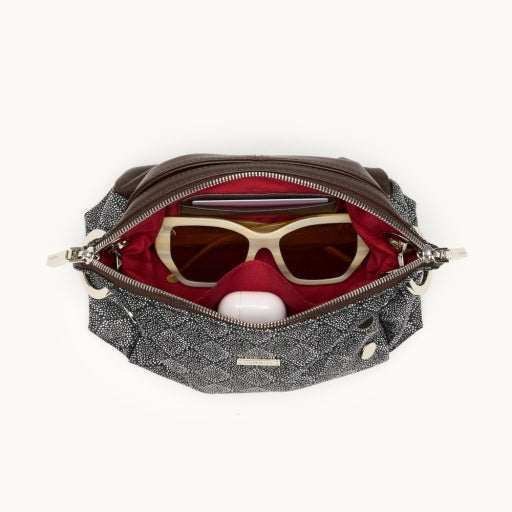 daniel crossbody clutch sml diamond marquee/silver