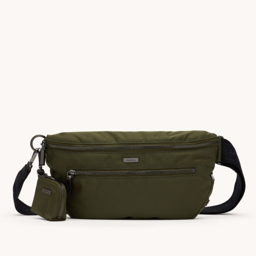 Charles Crossbody Large Jade Nylon/Gunmetal
