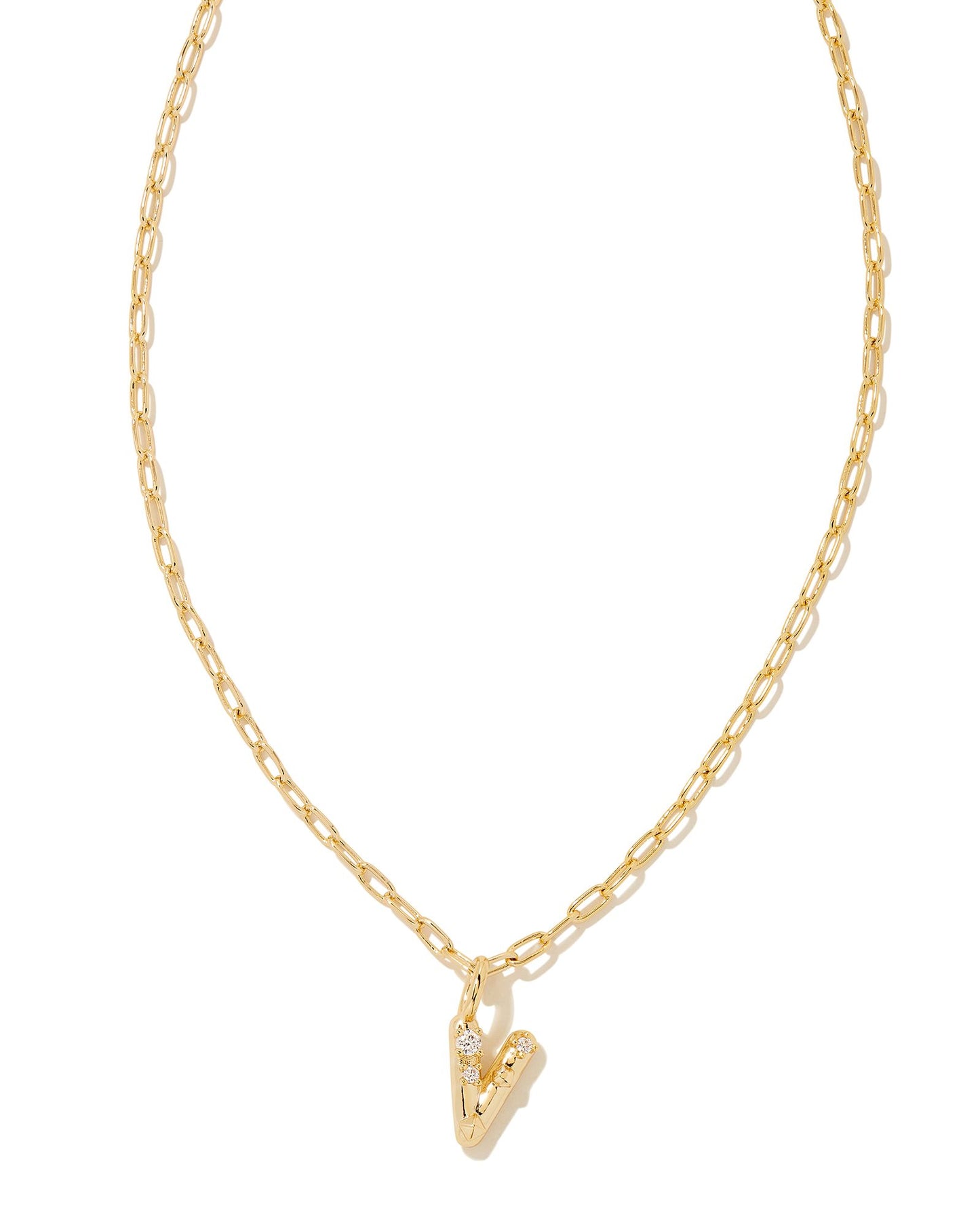 9608856363 CRYSTAL LETTER V Gold