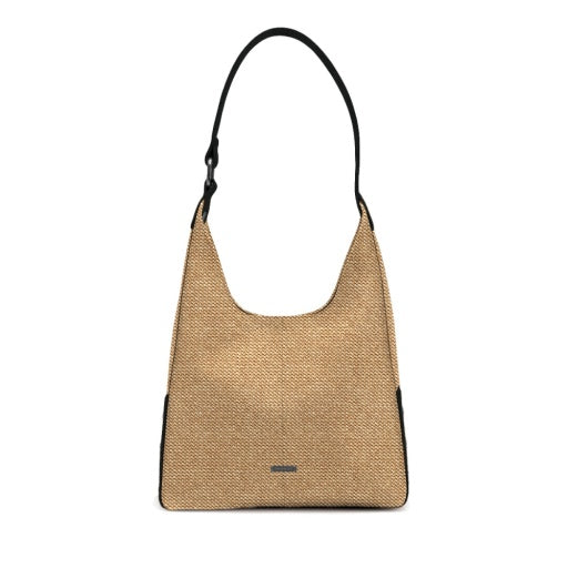 Tim Med Noir Smooth Raffia/Gunmetal