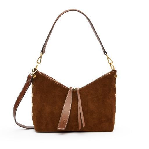 PREORDER NOW!  Grace Medium Cinnamon Suede/Antique Gold