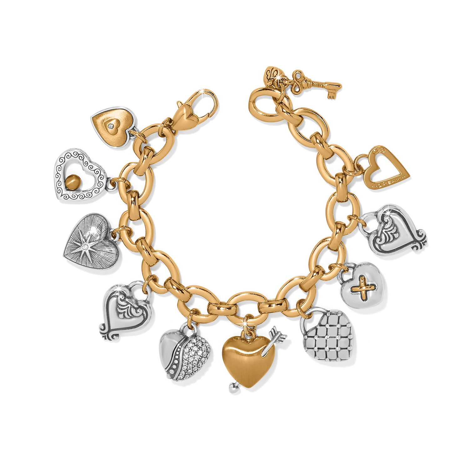 JF0365 ONE HEART LRG CHARM BRACELET