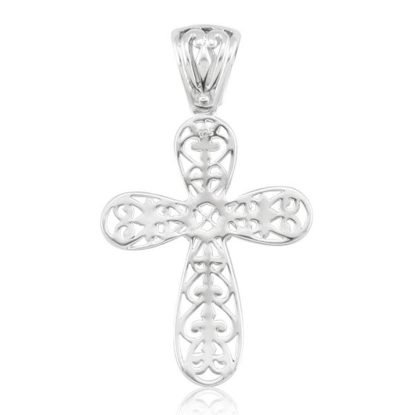 P224 Southern Gates Tiny Filigree Cross Pendant