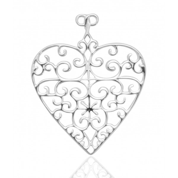 P860 Southern Gates Flat Heart Pendant