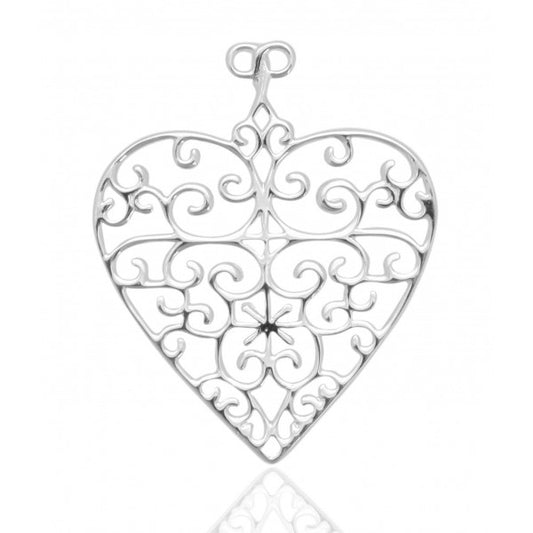 P860 Southern Gates Flat Heart Pendant